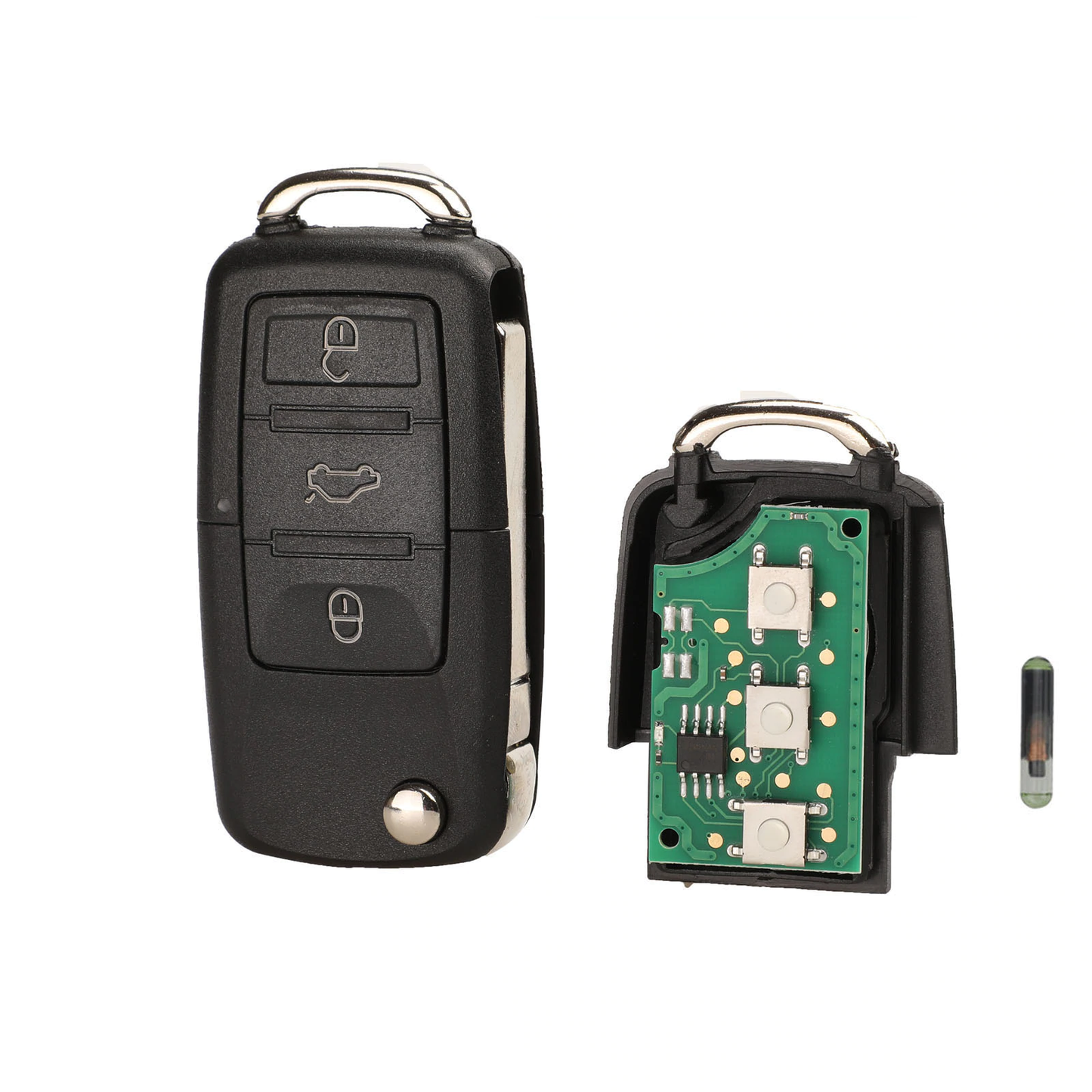 Cheie completa compatibila Volkswagen Skoda Seat Audi, telecomanda 433mhz, cip ID48