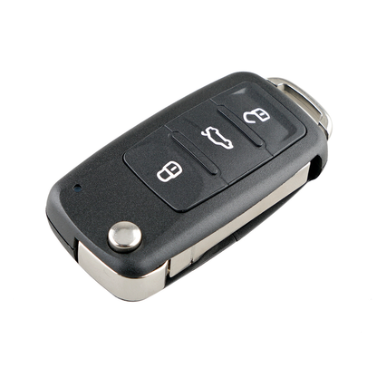 Cheie completa compatibila Volkswagen Skoda Seat model nou, telecomanda 433mhz, cip ID48